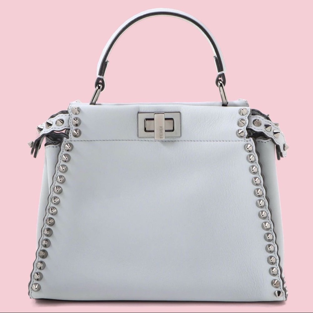 Fendi Nappa Micro Studded Mini Peekaboo